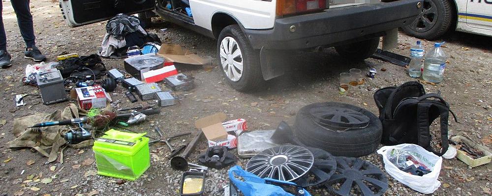 В спальном районе Запорожья трое парней за одну ночь обворовали 12 авто